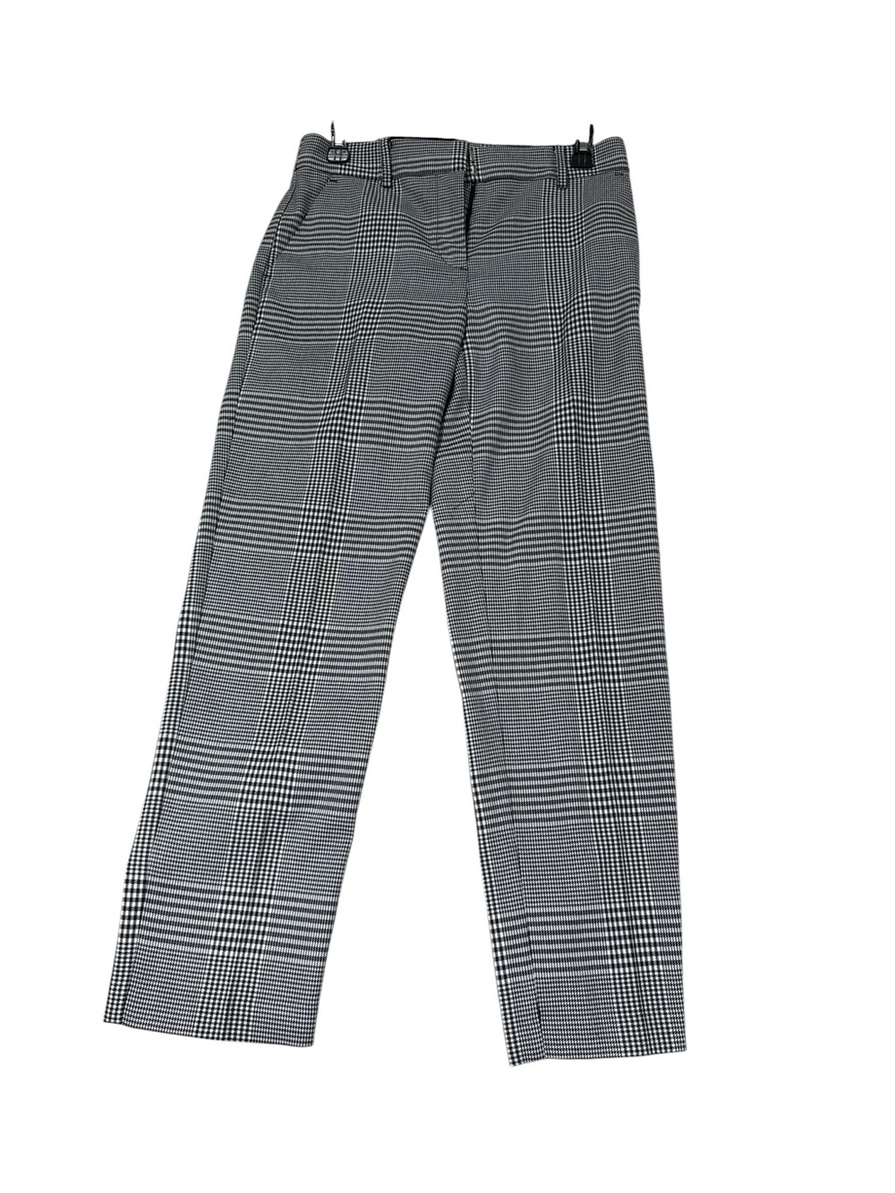 LOFT Black and White Glen Plaid Trousers